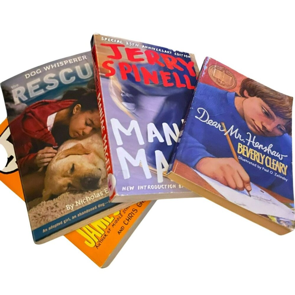 Lot Of 4 Childrens Books: Dear Mr. Henshaw, Maniac Magee, Rescue, I Funny